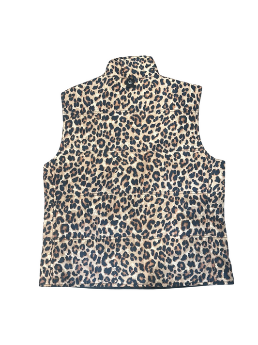 NEW Veronica Beard Leopard Print Cushing Puffer Vest Size M