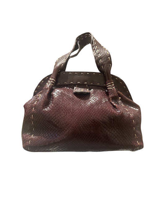 Henry Beguelin Dark Plum Leather Small Bag
