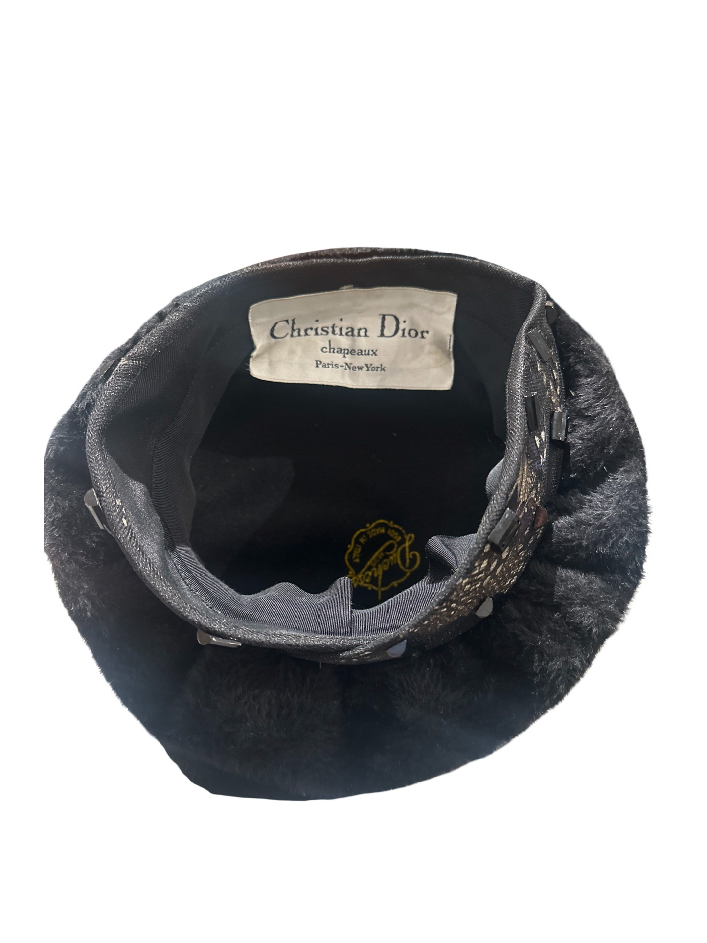 Christian Dior 60'S Beaded Pillbox Hat