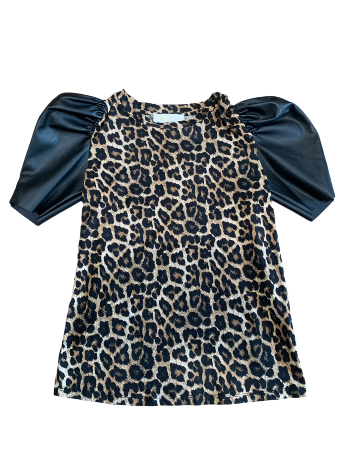 Michael Kors Cheeta Print Black Sleeve Shirt