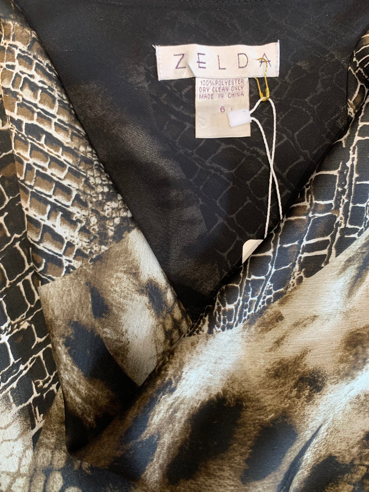 Zelda Snake Print sleeveless top