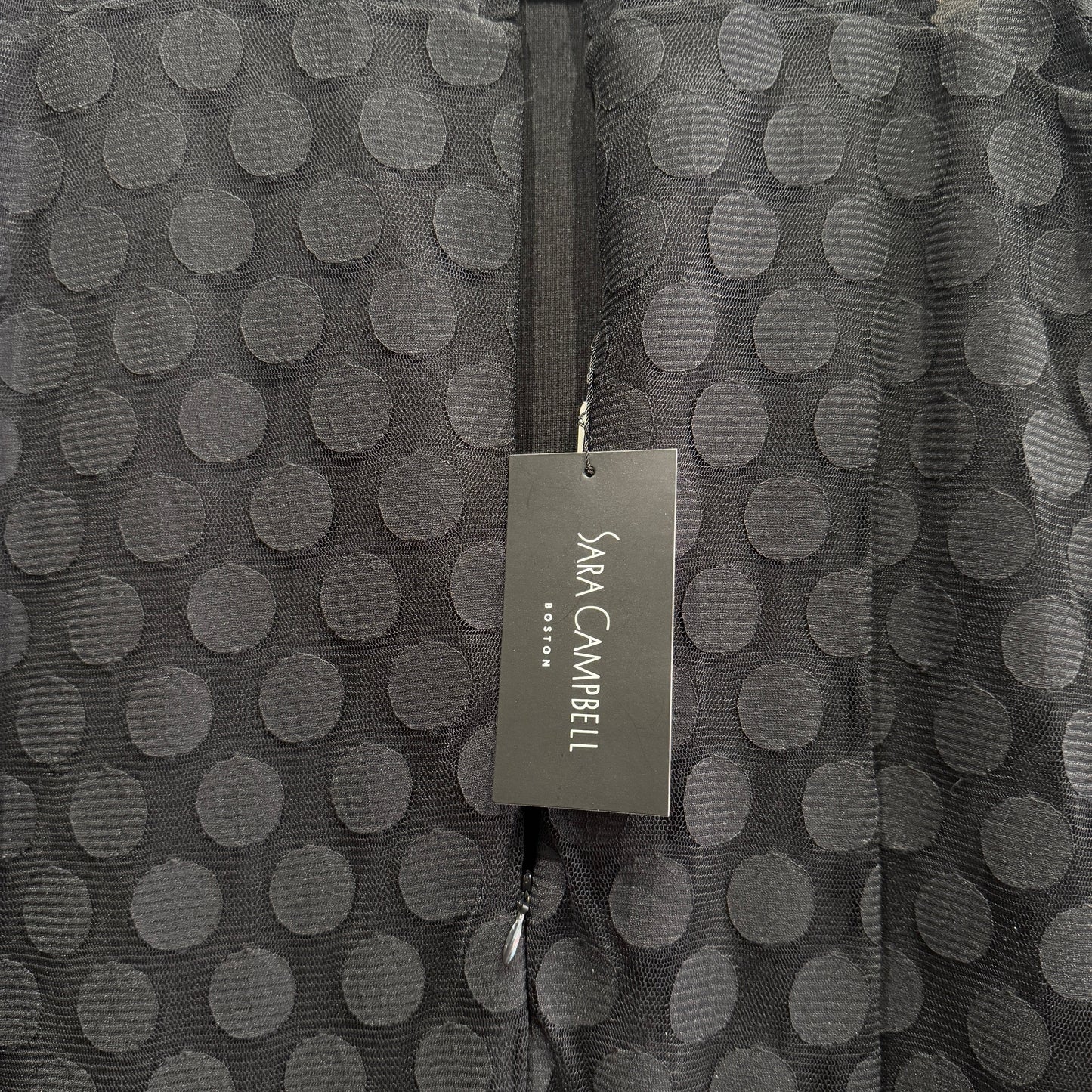 Sara Campbell Dot Net Illusion Dress Black Size 0