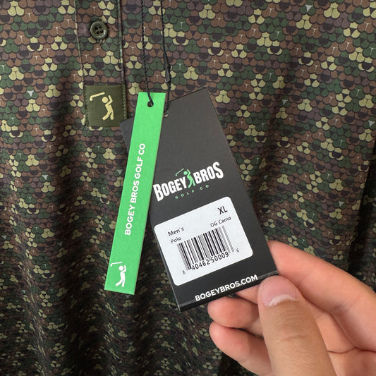 Bogey Bros Golf Men's Polo Shirt Camo XL New