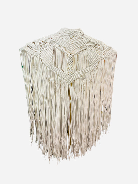 Oropendola Capa Osfera- Ivory Fringed 24K Gold Plated Clasp