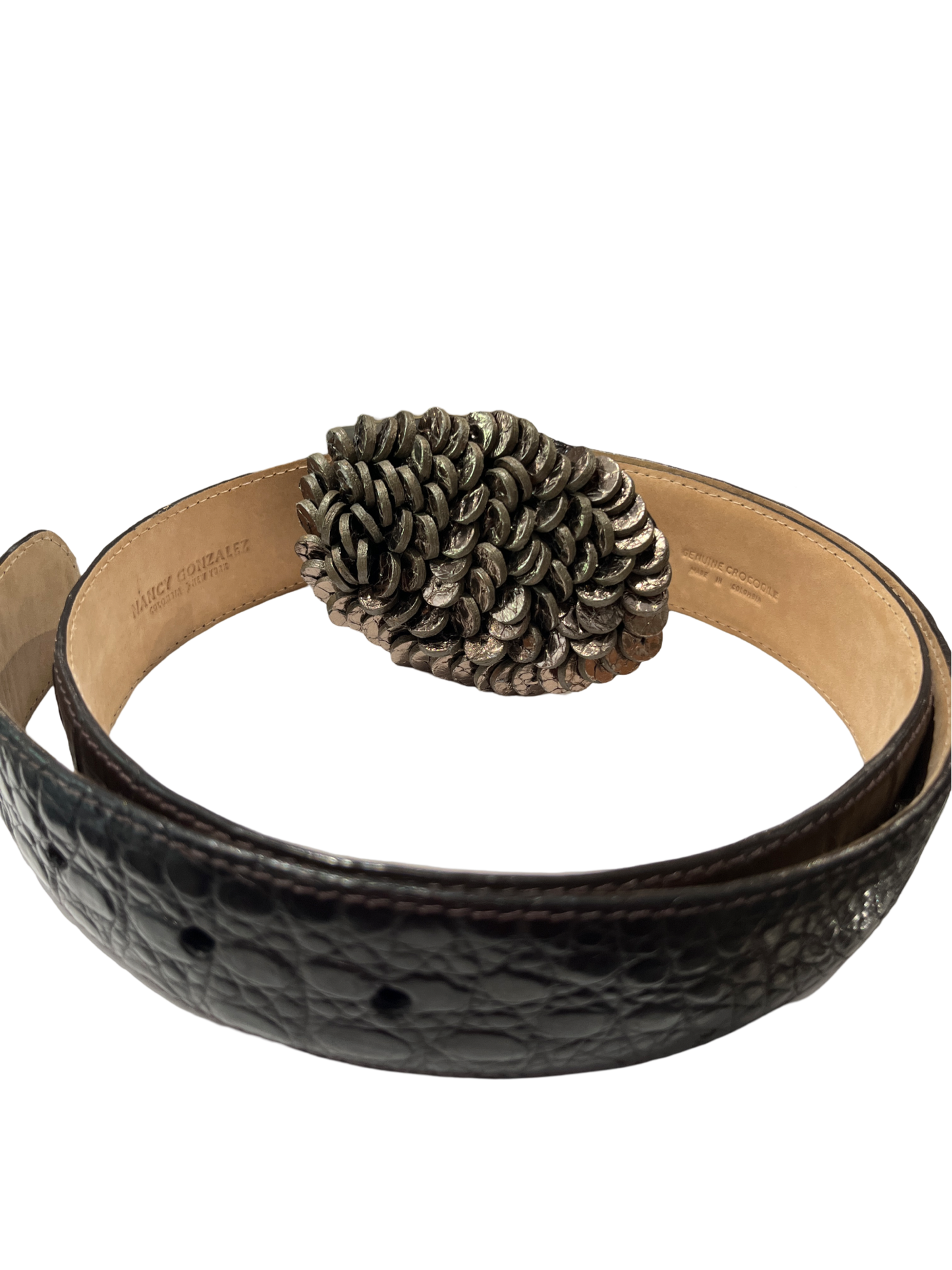 Nancy Gonzalez Crocodile Leather Belt
