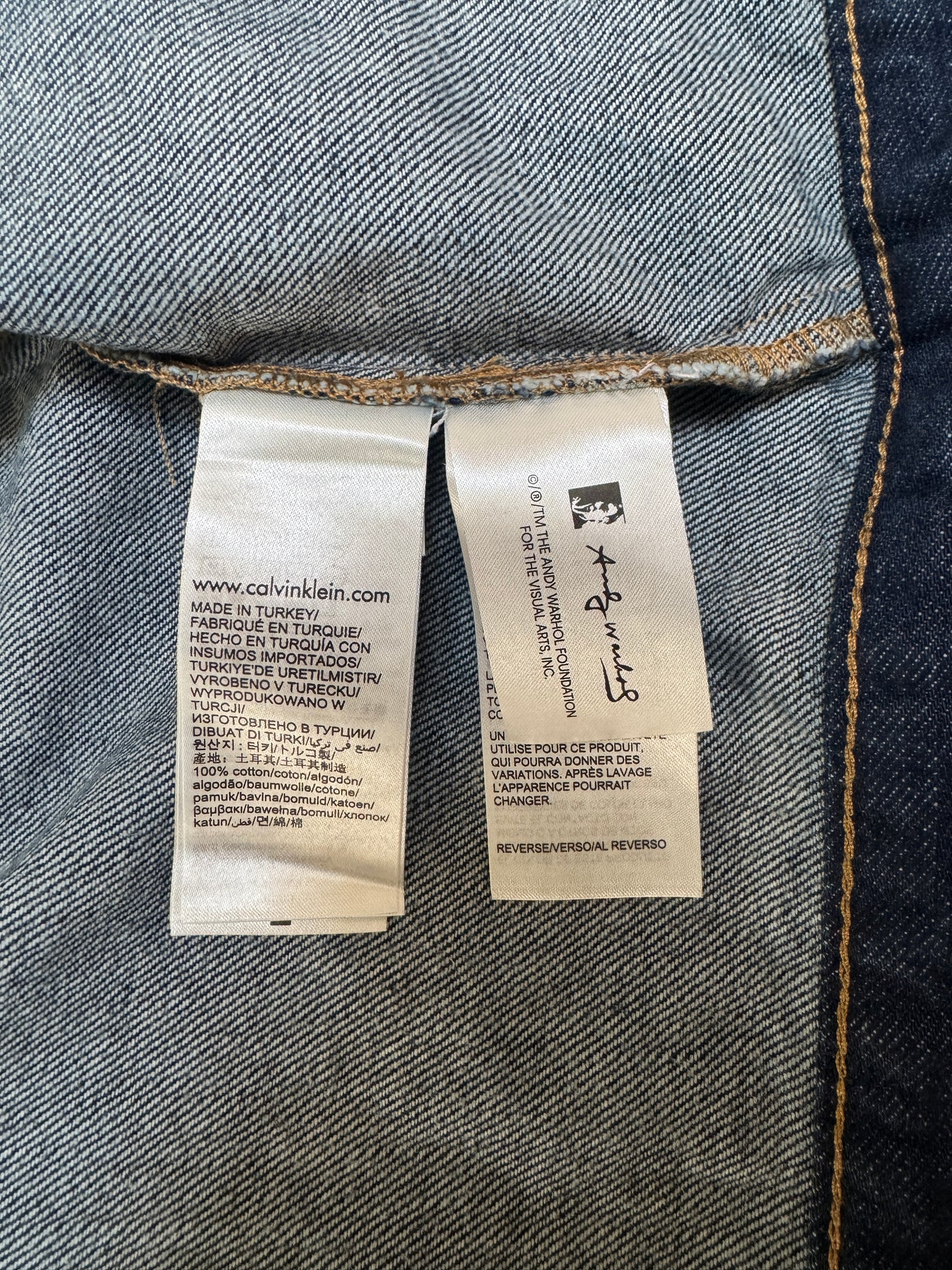 Calvin Klein By RAF Simons Andy Warhol Denim Jacket Small