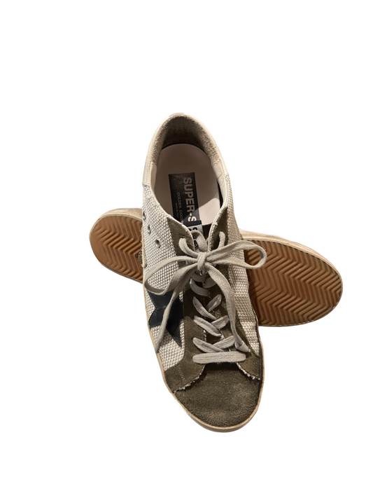 Golden Goose Superstar Suede and Silver Mesh Skateboard Shoes /42