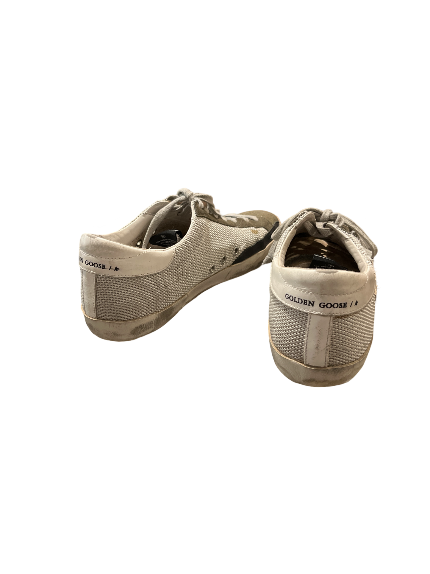 Golden Goose Superstar Suede and Silver Mesh Skateboard Shoes /42