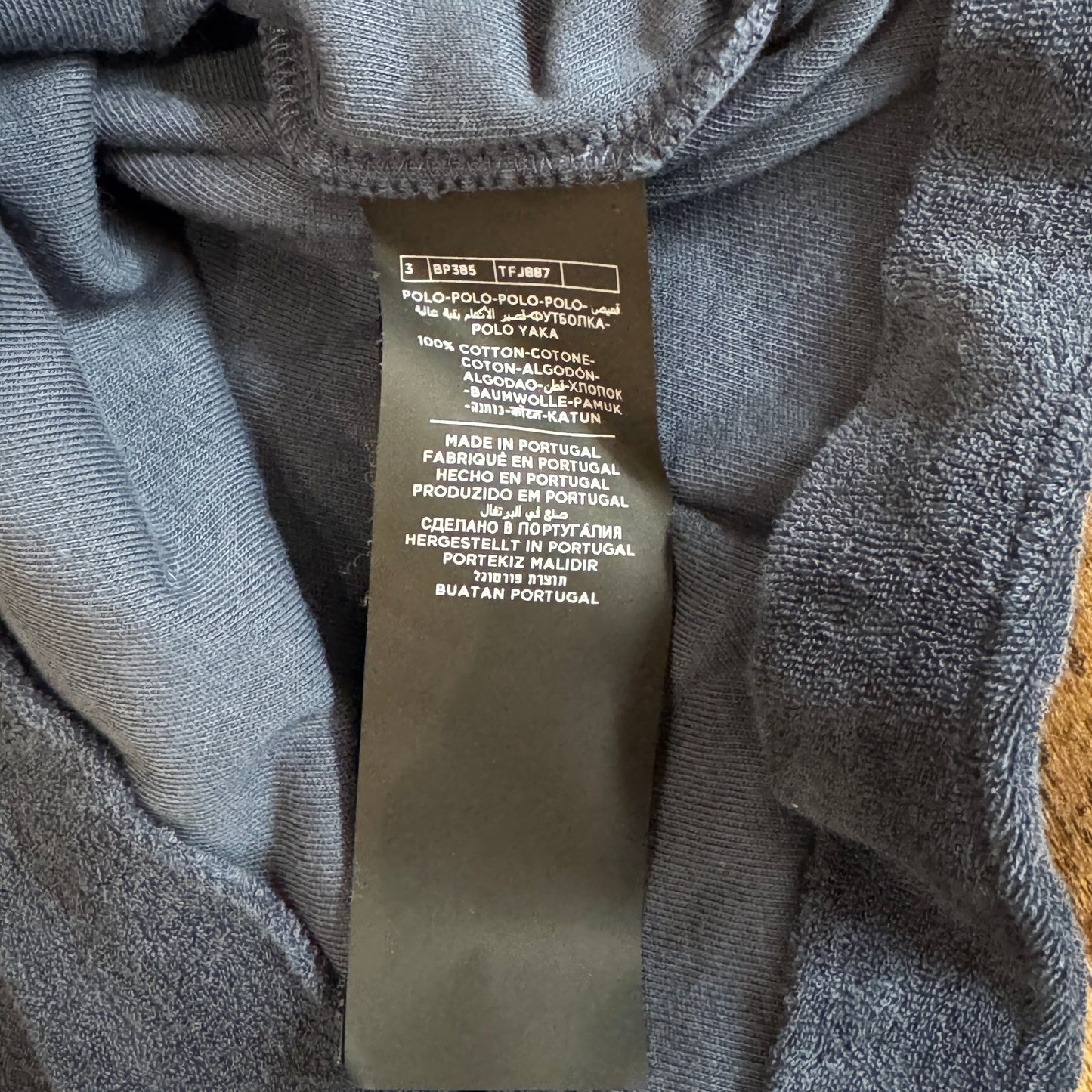 Tom Ford Towelling Terry Cotton Blue Polo Size 50
