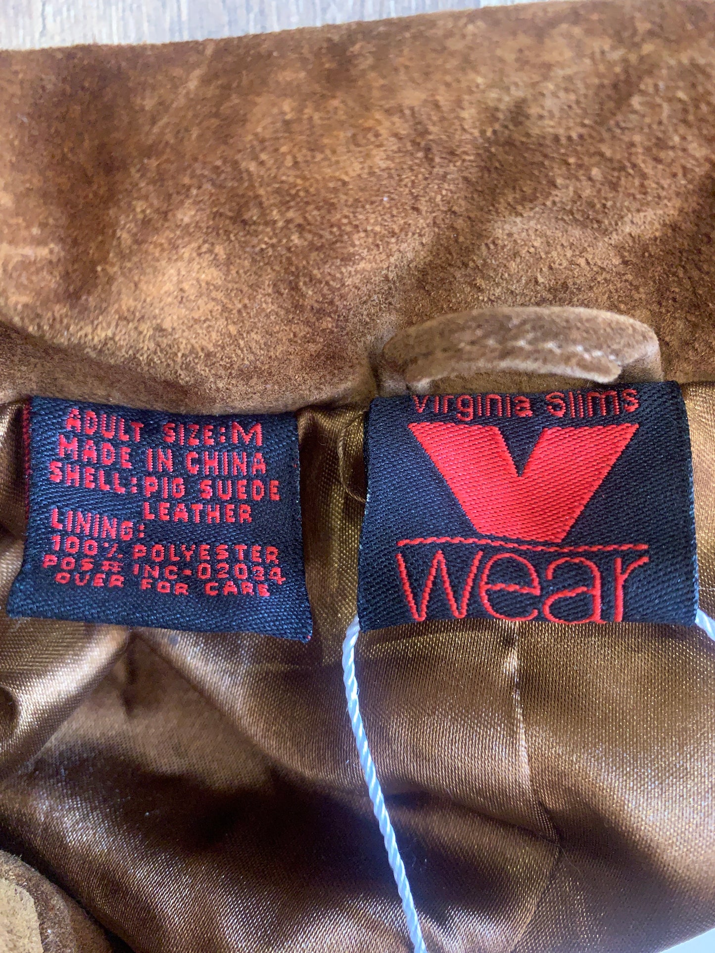 Vintage 70s Virginia Slim women's camel brown suede blazer jacket