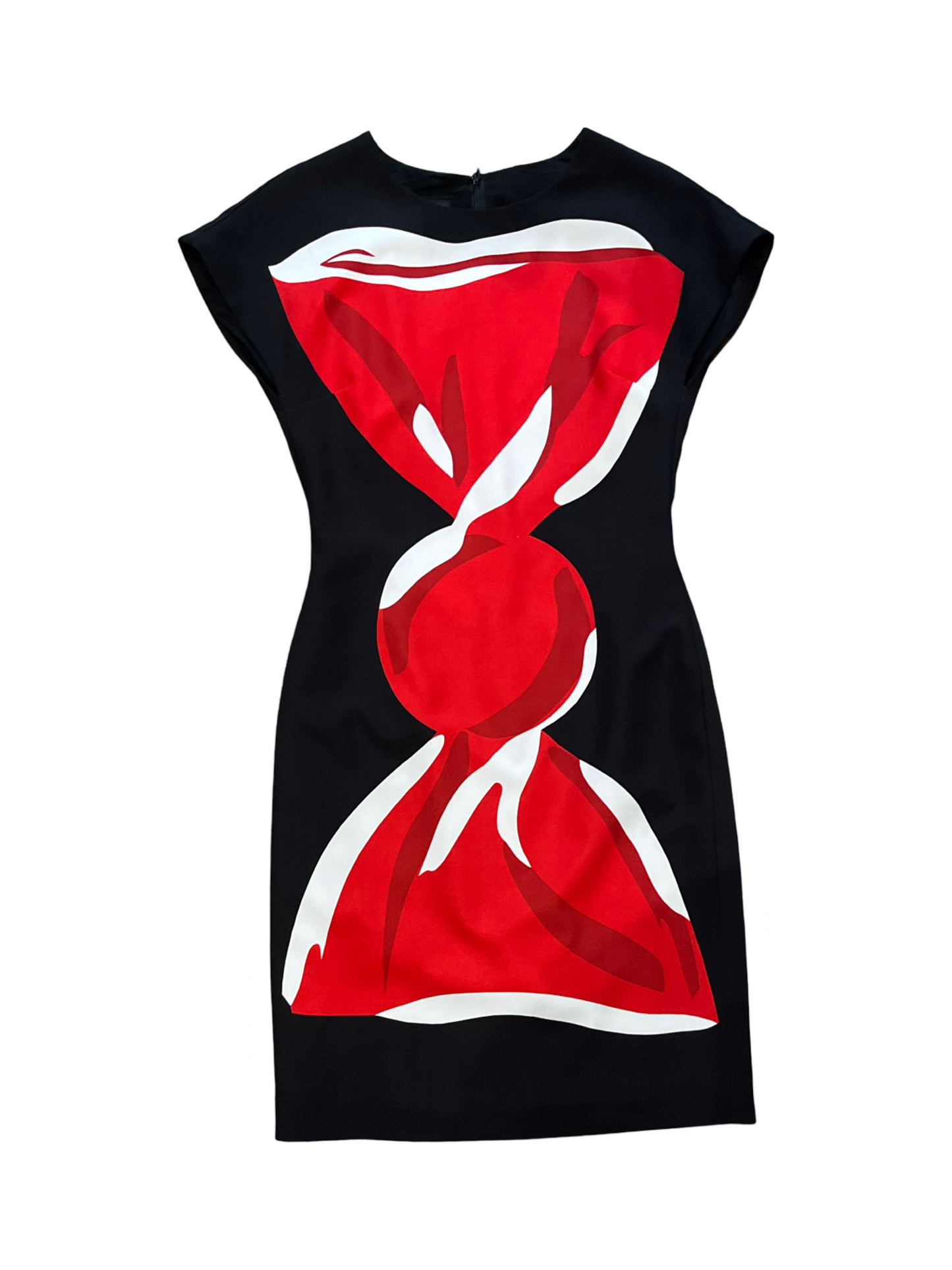 Boutique Moschino Black, Red, and White Bow Design /8