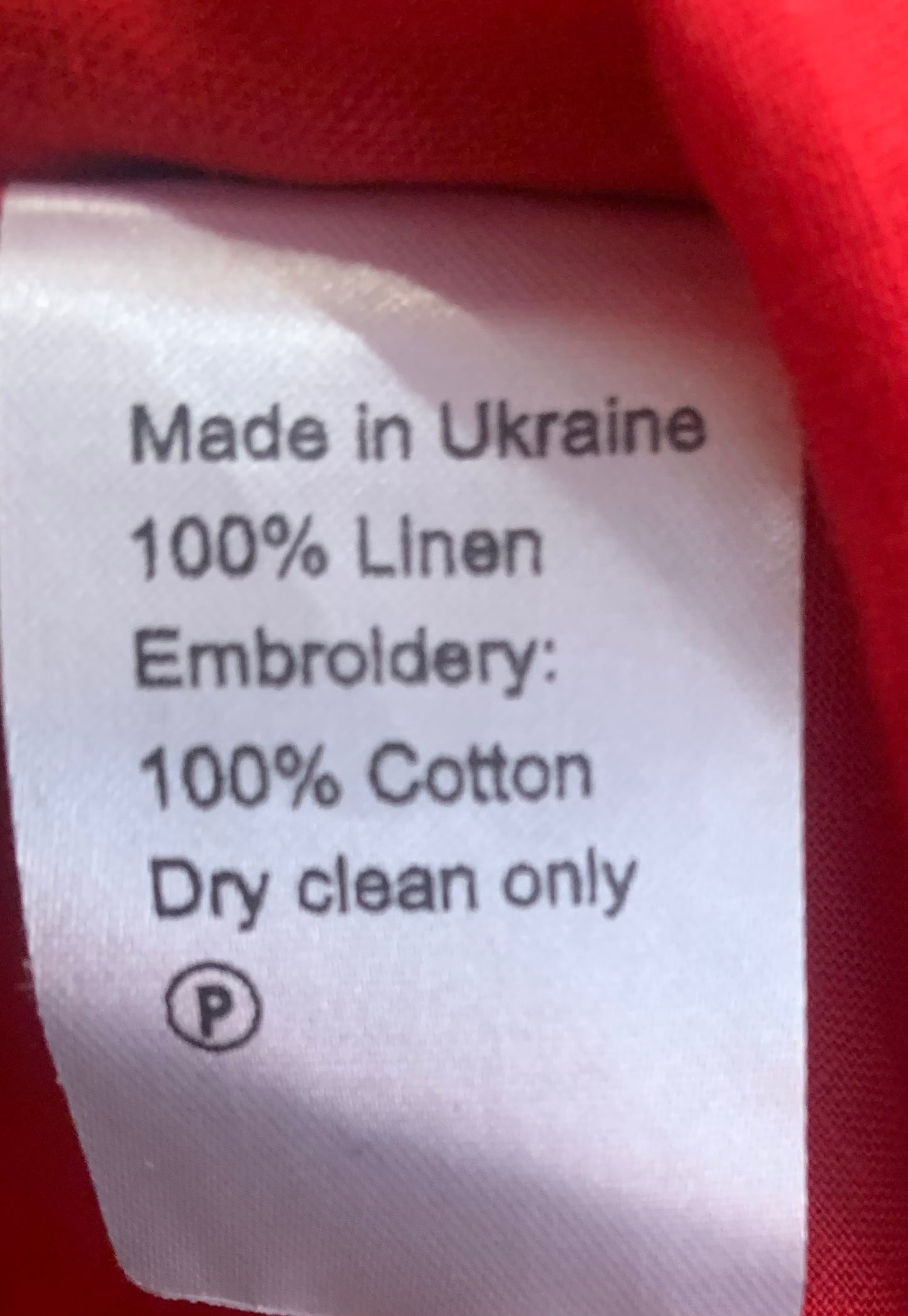 March 11 red linen dress