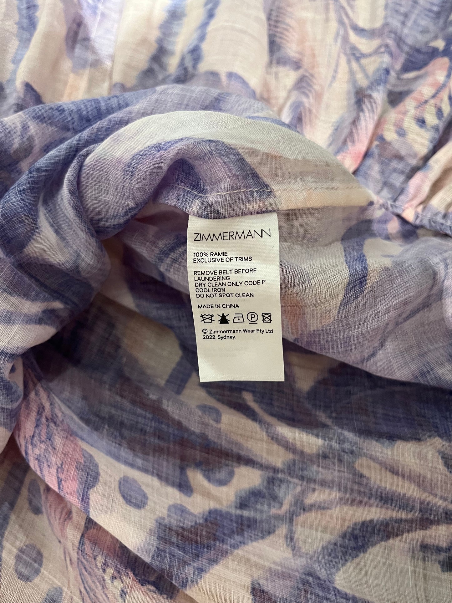 Zimmermann Violet Mini Halter Dress Size 10 USA