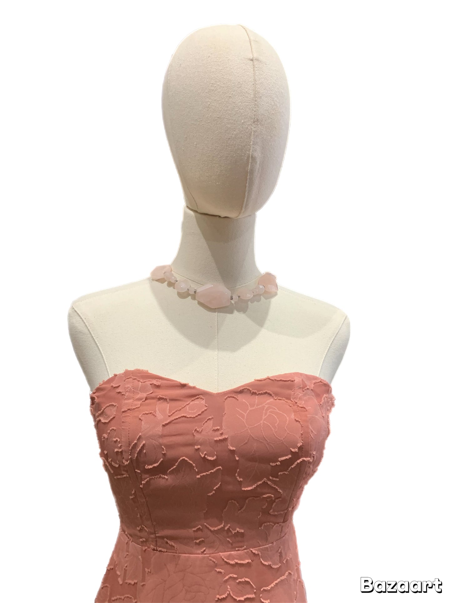 Lulus Garden of romance rusty rose floral strapless dress