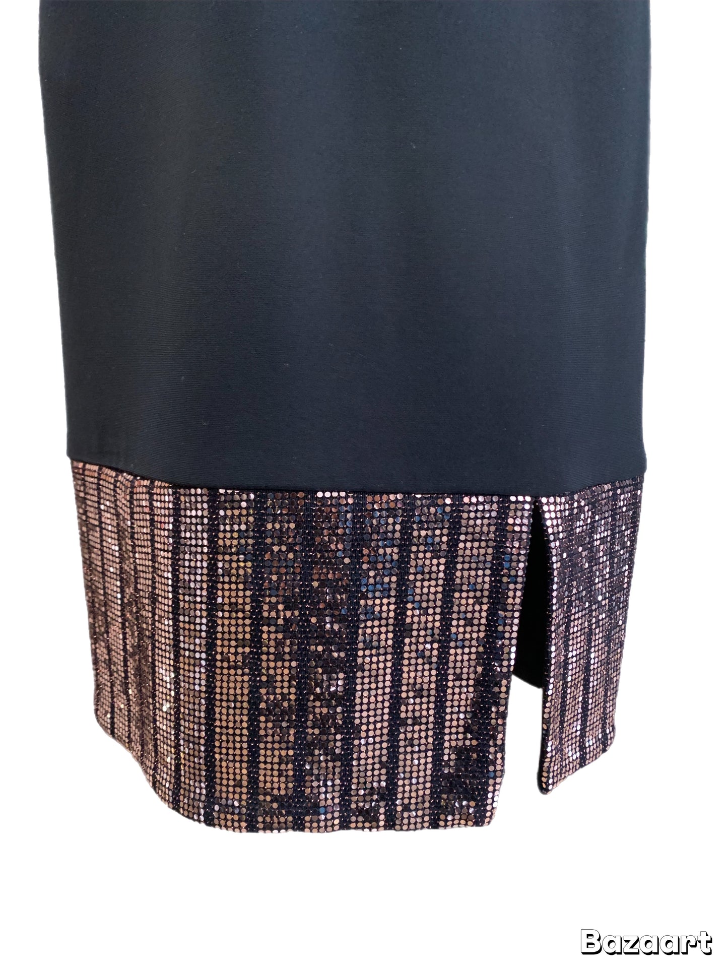 Joseph Ribkoff Black Modele/Rose Gold Sequins Dress