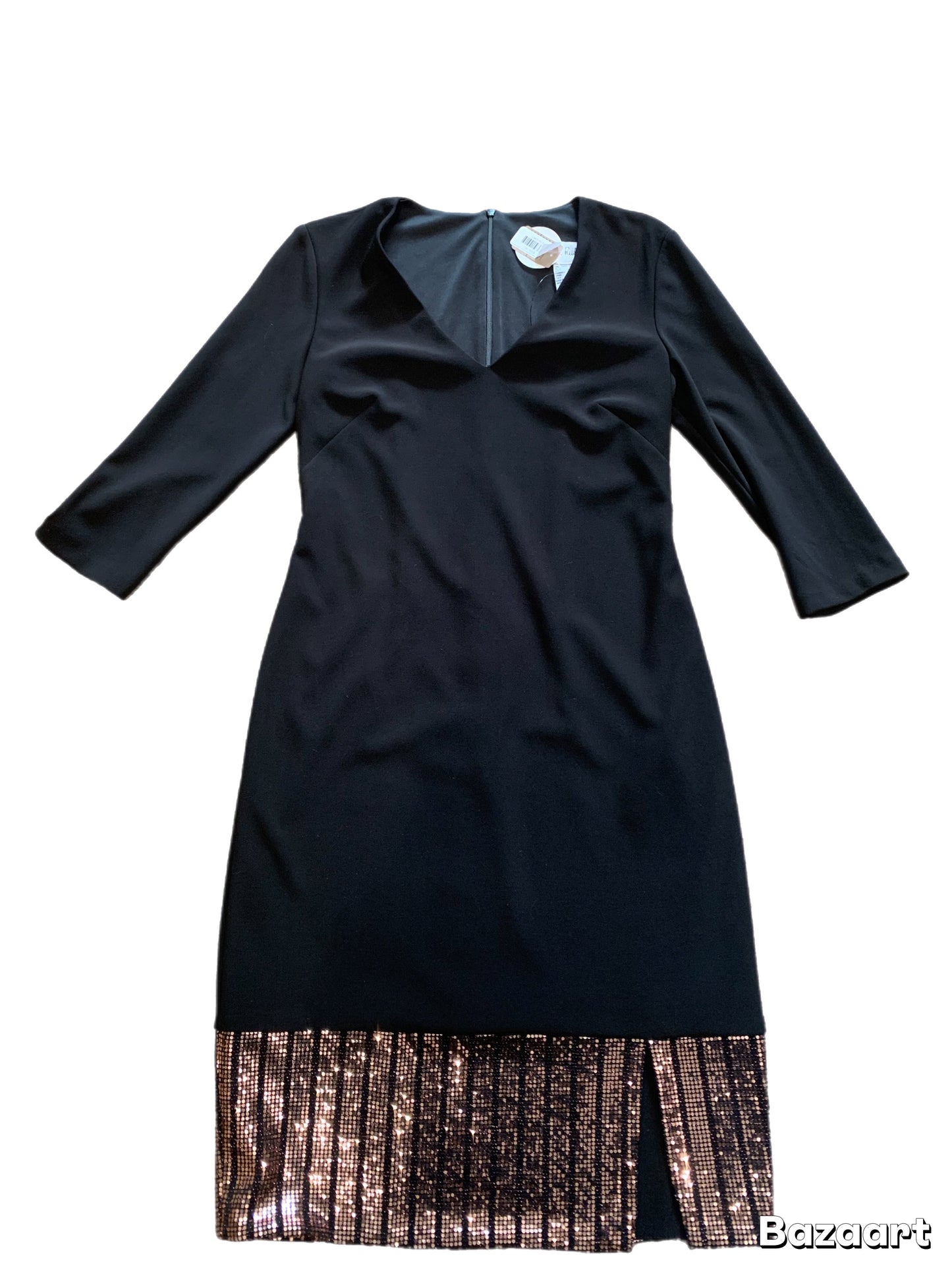 Joseph Ribkoff Black Modele/Rose Gold Sequins Dress