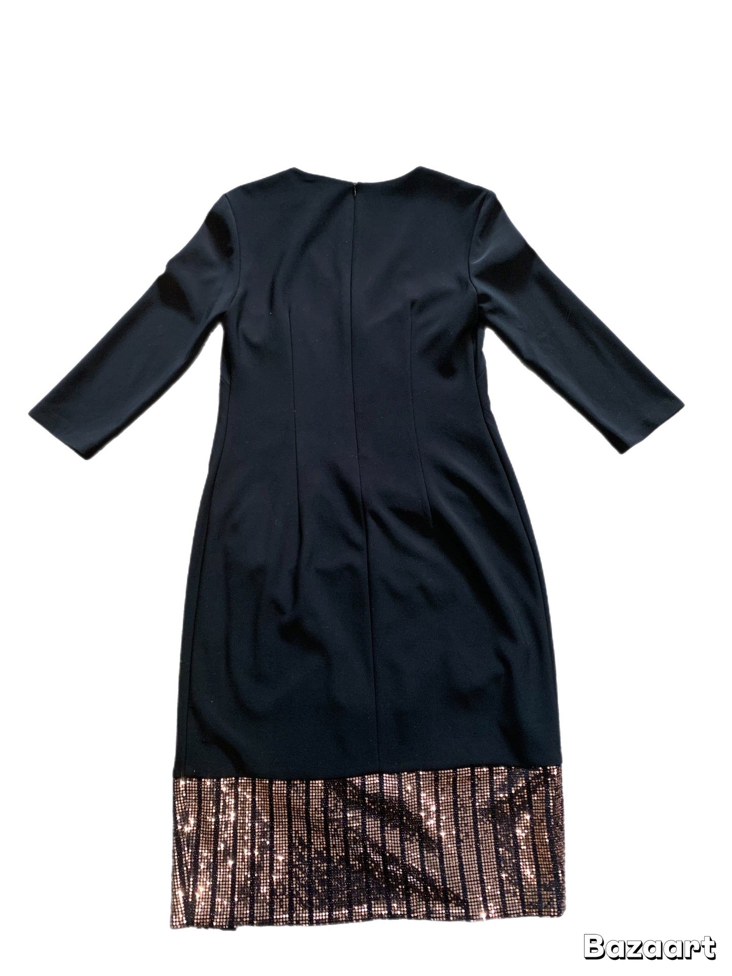 Joseph Ribkoff Black Modele/Rose Gold Sequins Dress