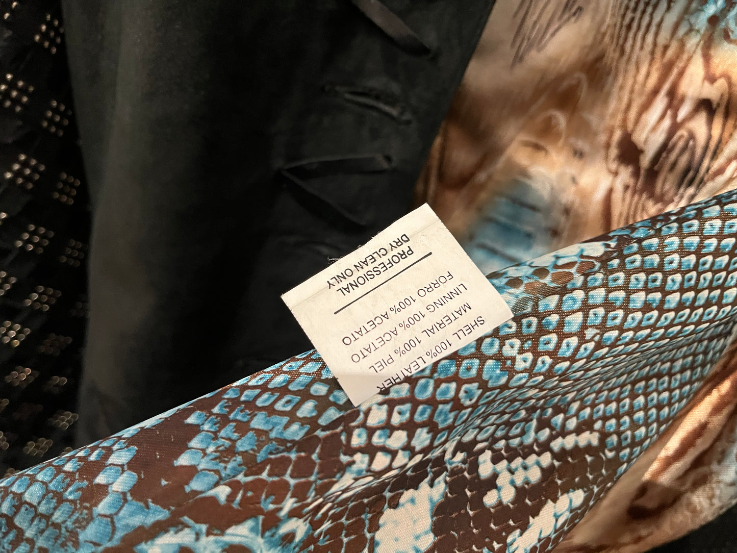 Kippy's Leather Intricate Black Leather Long Jacket Size Small