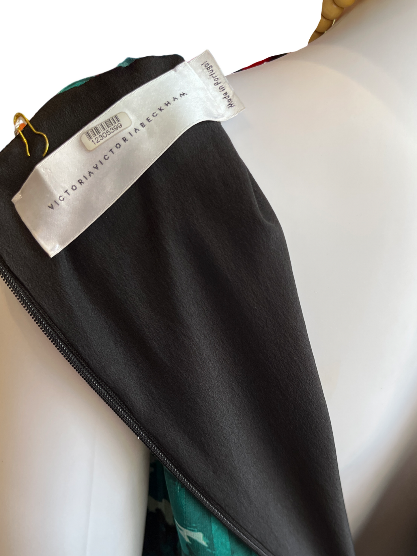 Victoria Beckham Mix-Print Pleated Mass Green Mini Dress /4