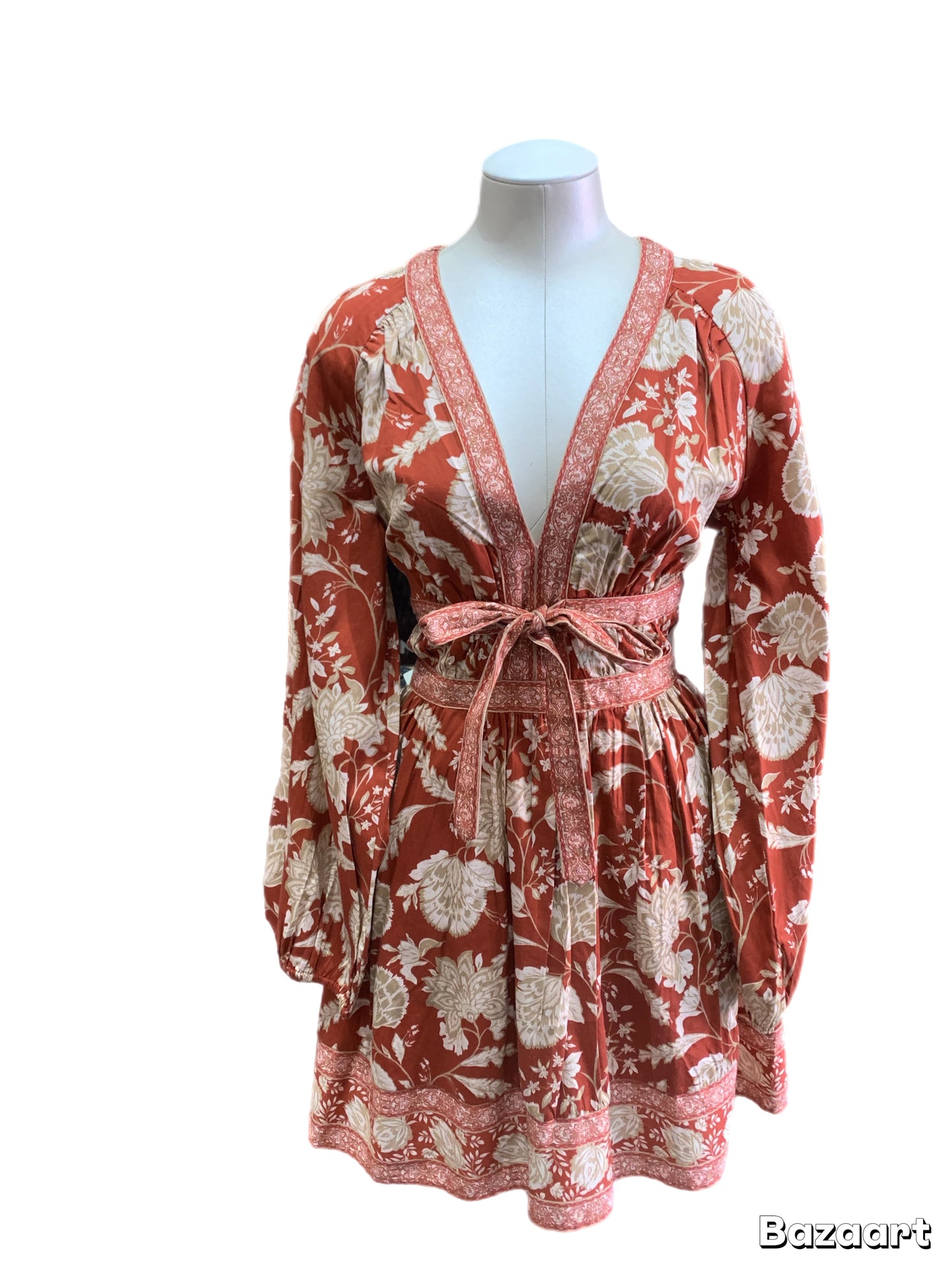 Antonio Melani Orange Floral Patterned Dress /8