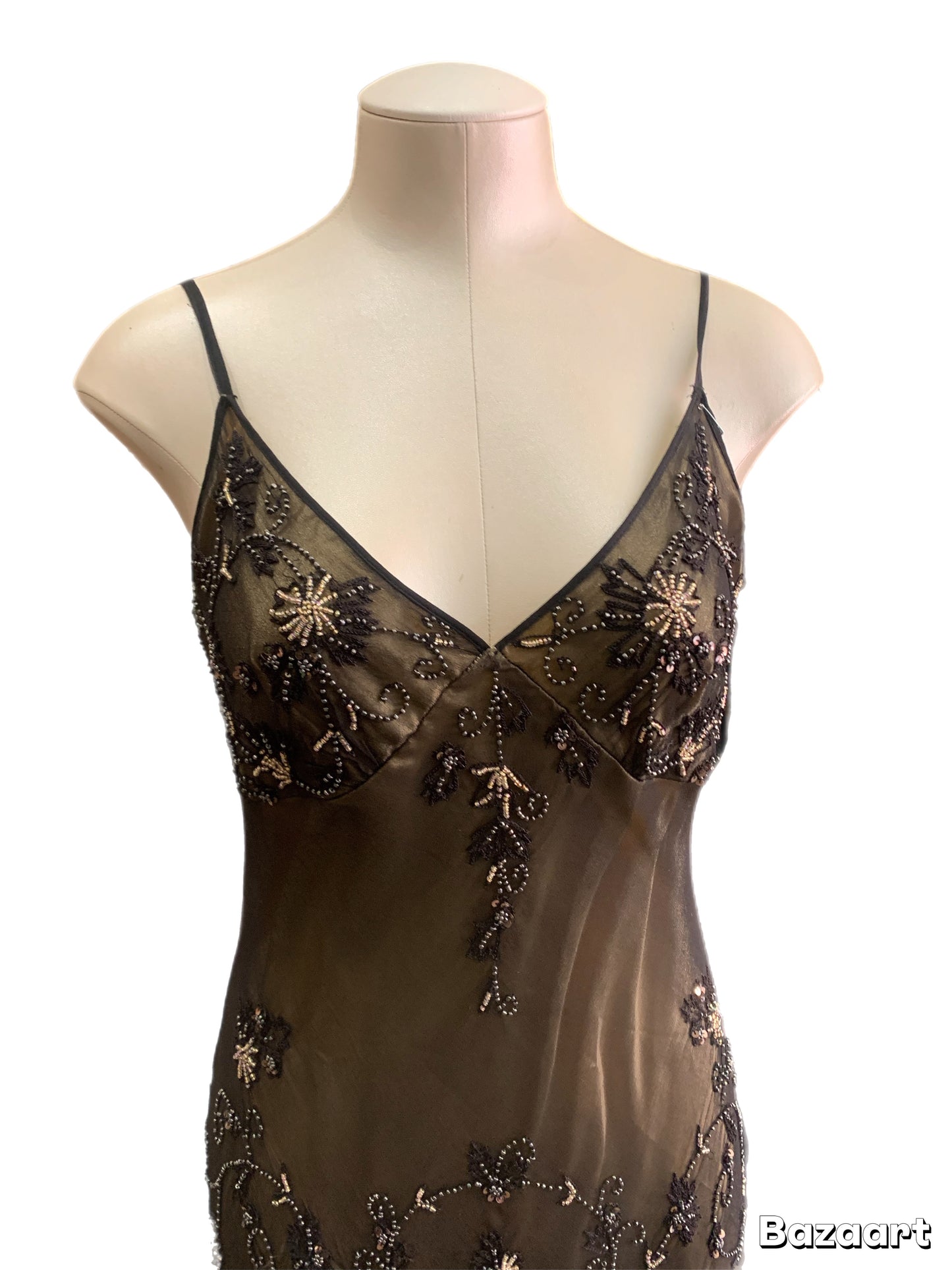 Papell Boutique black evening midi dress