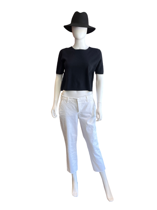 Prada Cashmere Short Sleeve Crew Neck Sweater Size Small