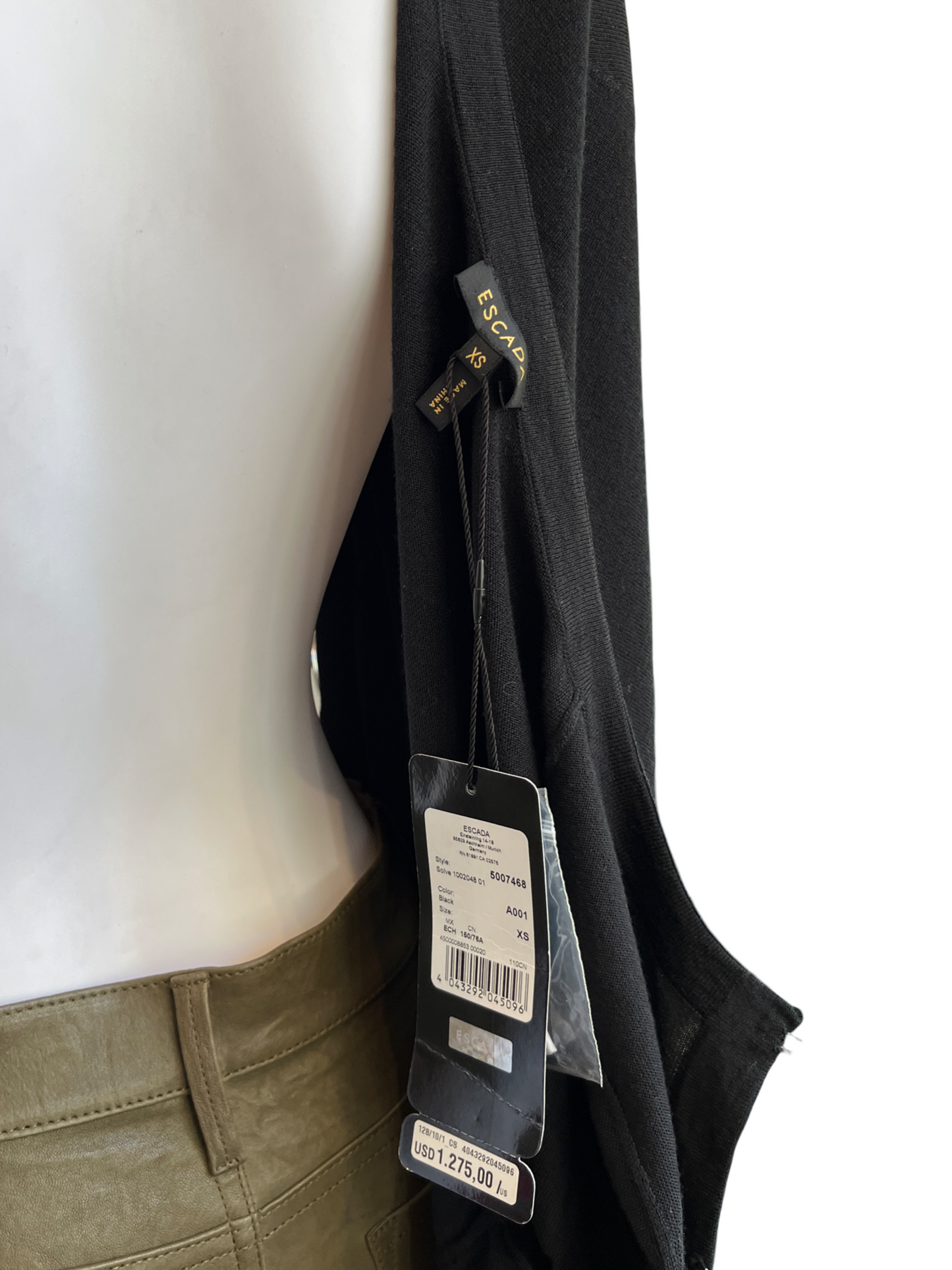 Escada Black Embellished Throw Over /xs