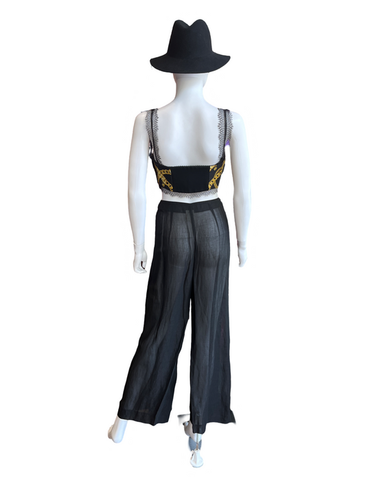 Emporio Armani Palazzo Wide Leg Pants