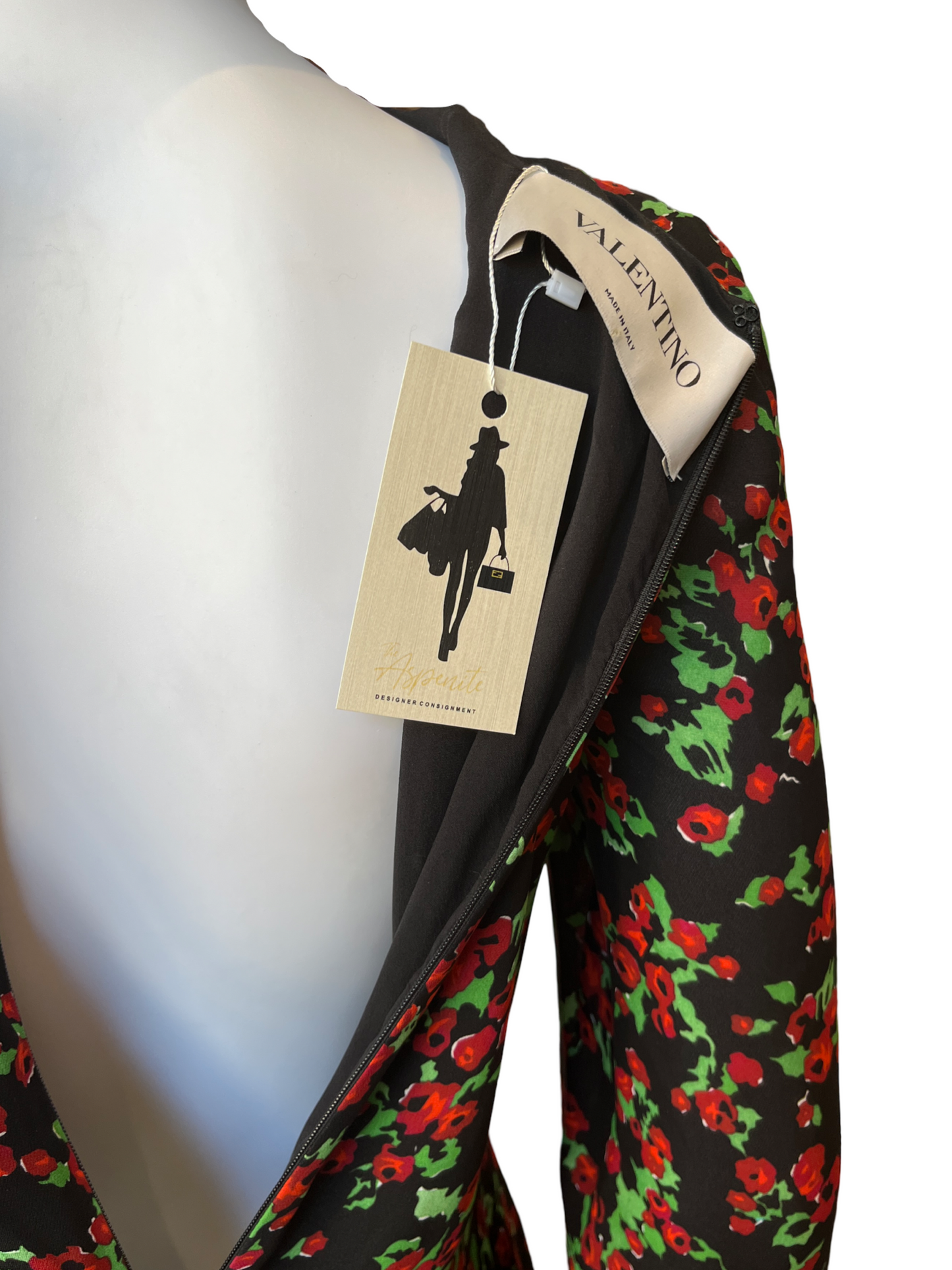 Valentino Long Sleeves Floral Print Midi Dress /44