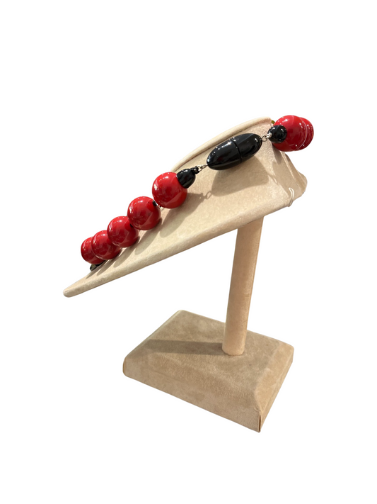 Vintage 1980's Angela Caputi Italian Red Necklace