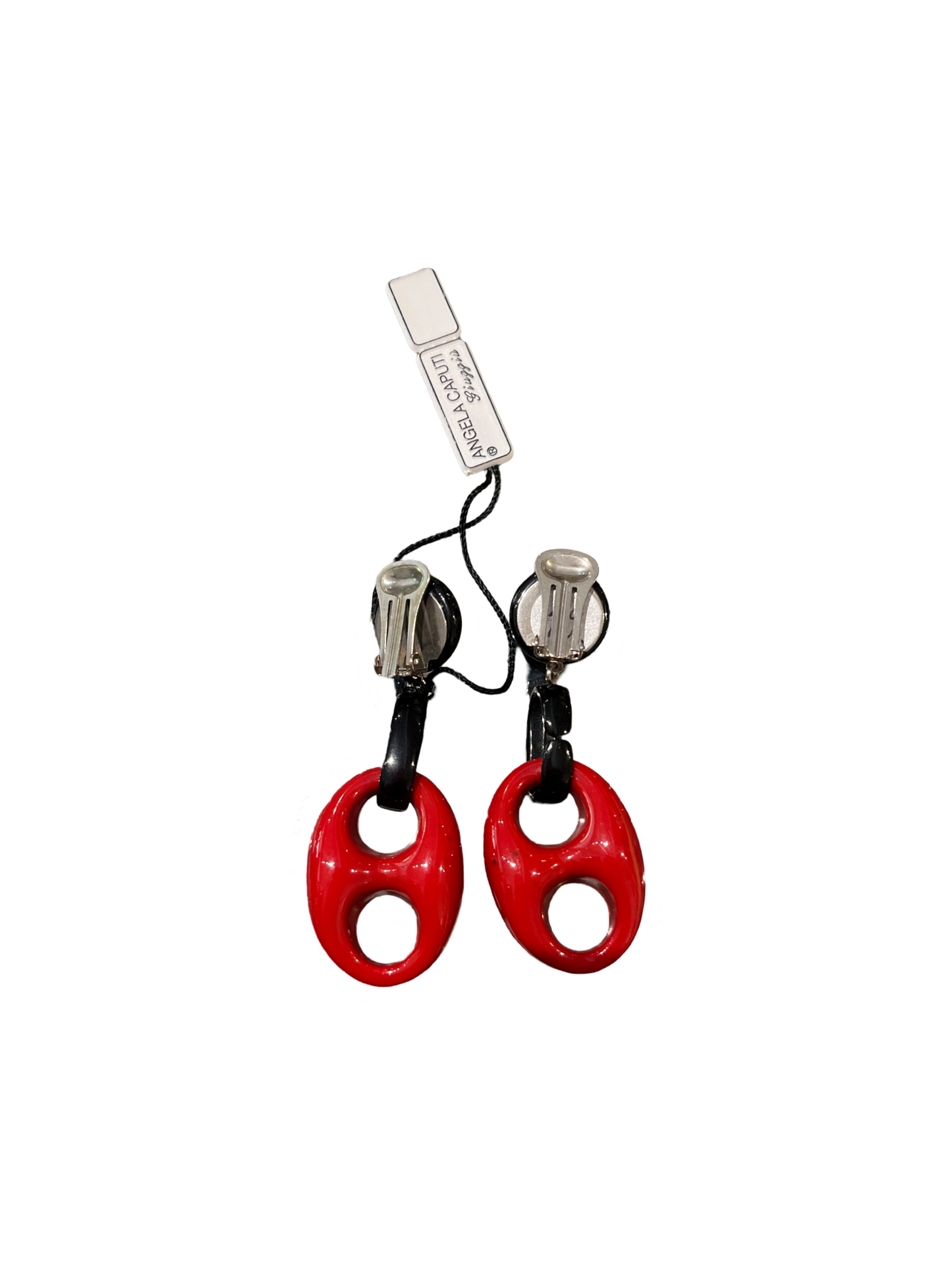 Vintage 1980's Angela Caputi Red Earrings