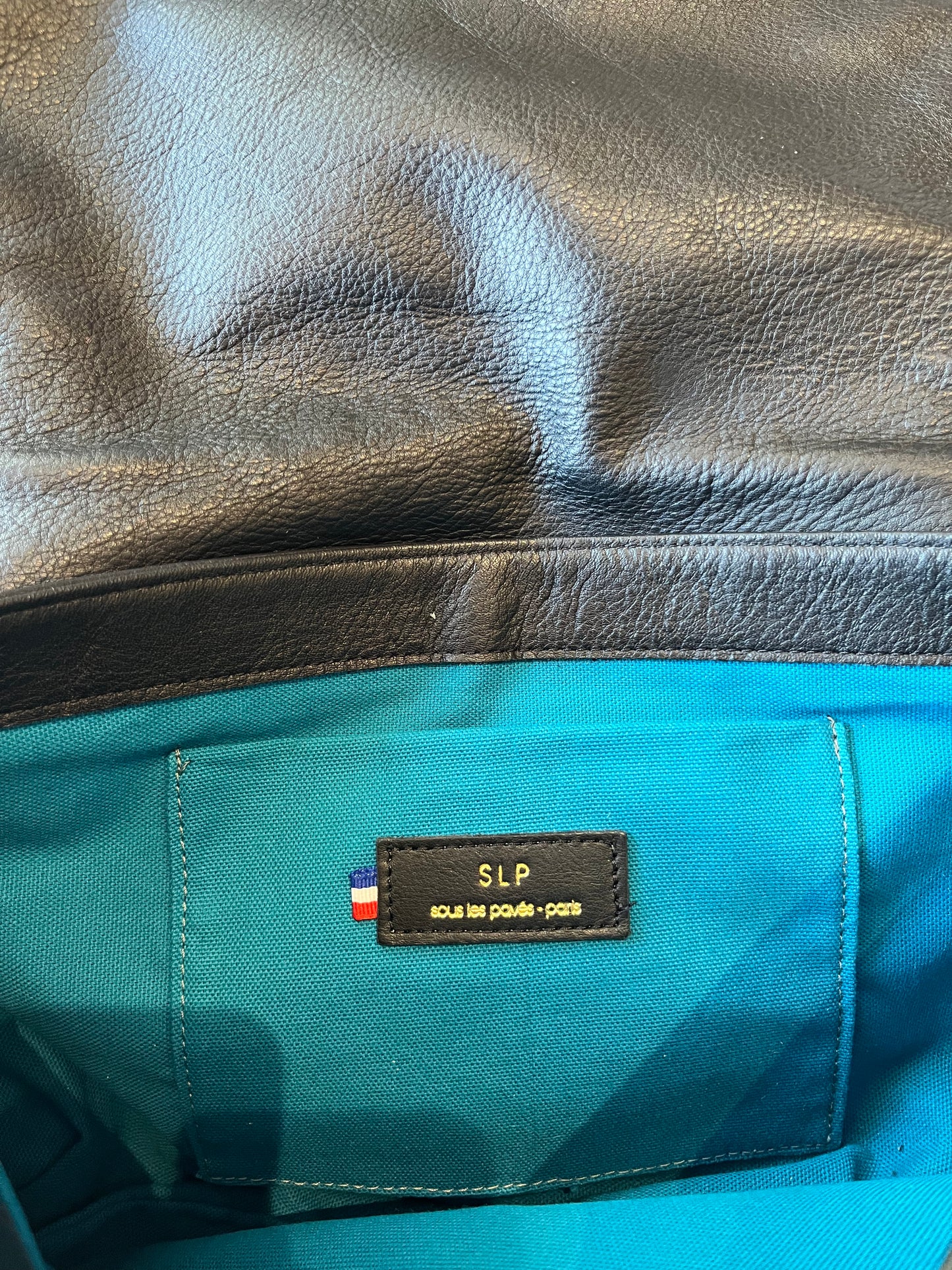 Sous Les Pavés Paris - Black Leather Bag