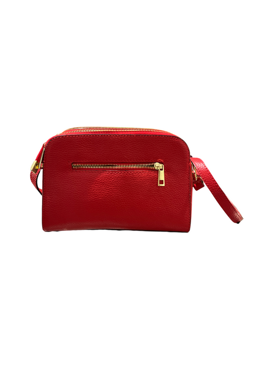 Italian Handmade Genuine Red Grain Leather Purse