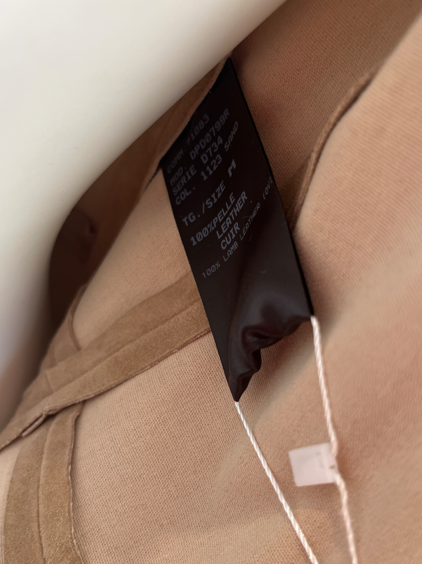 DROME Clod Shoulder Beige Blush 100% Lamb Leather Dress Medium