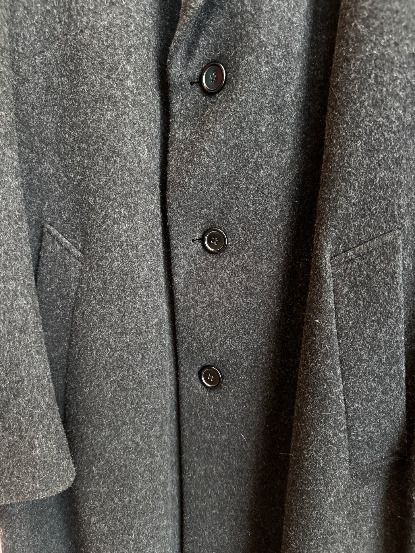 Moda Giovane Ing. Loro Piana Superfine Lambswool Coat in Grey