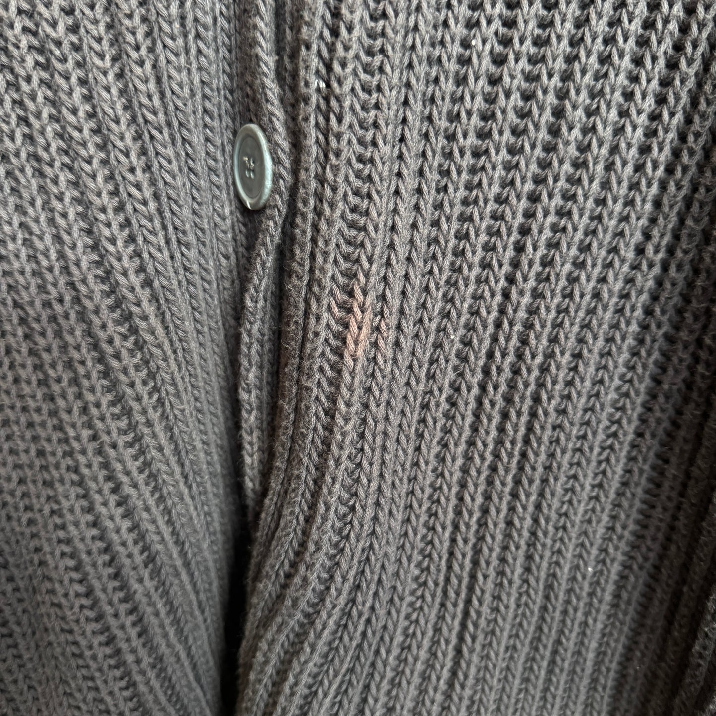 Jil Sander Rib Knit Cardigan in Grey Size 42