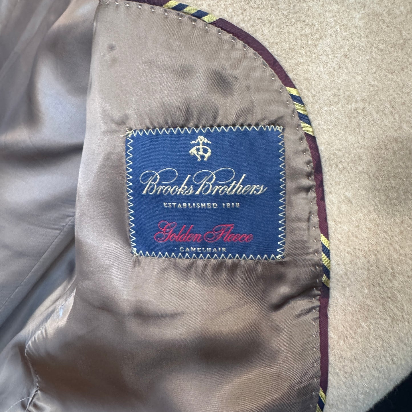 Brooks Brothers by Loro Piana Camelhair Overcoat 46R