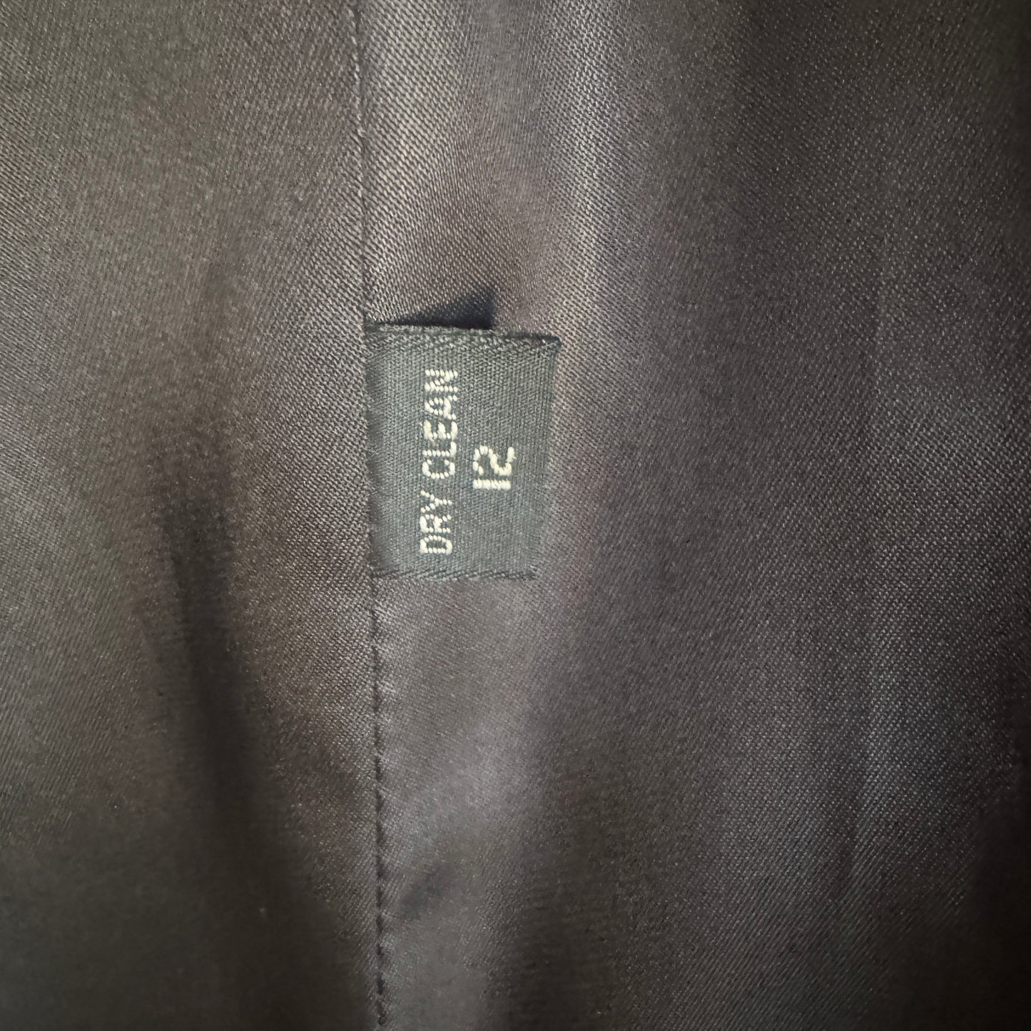 Harve Bernard Vintage Long Wool Fur Collar Black Coat Size 12