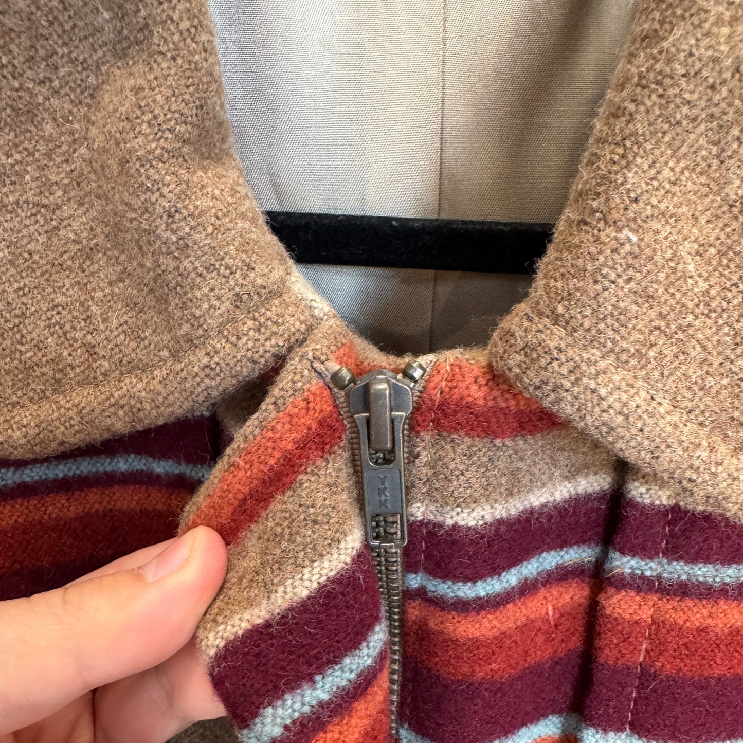 Pendleton Striped Virgin Wool Coat Size Large