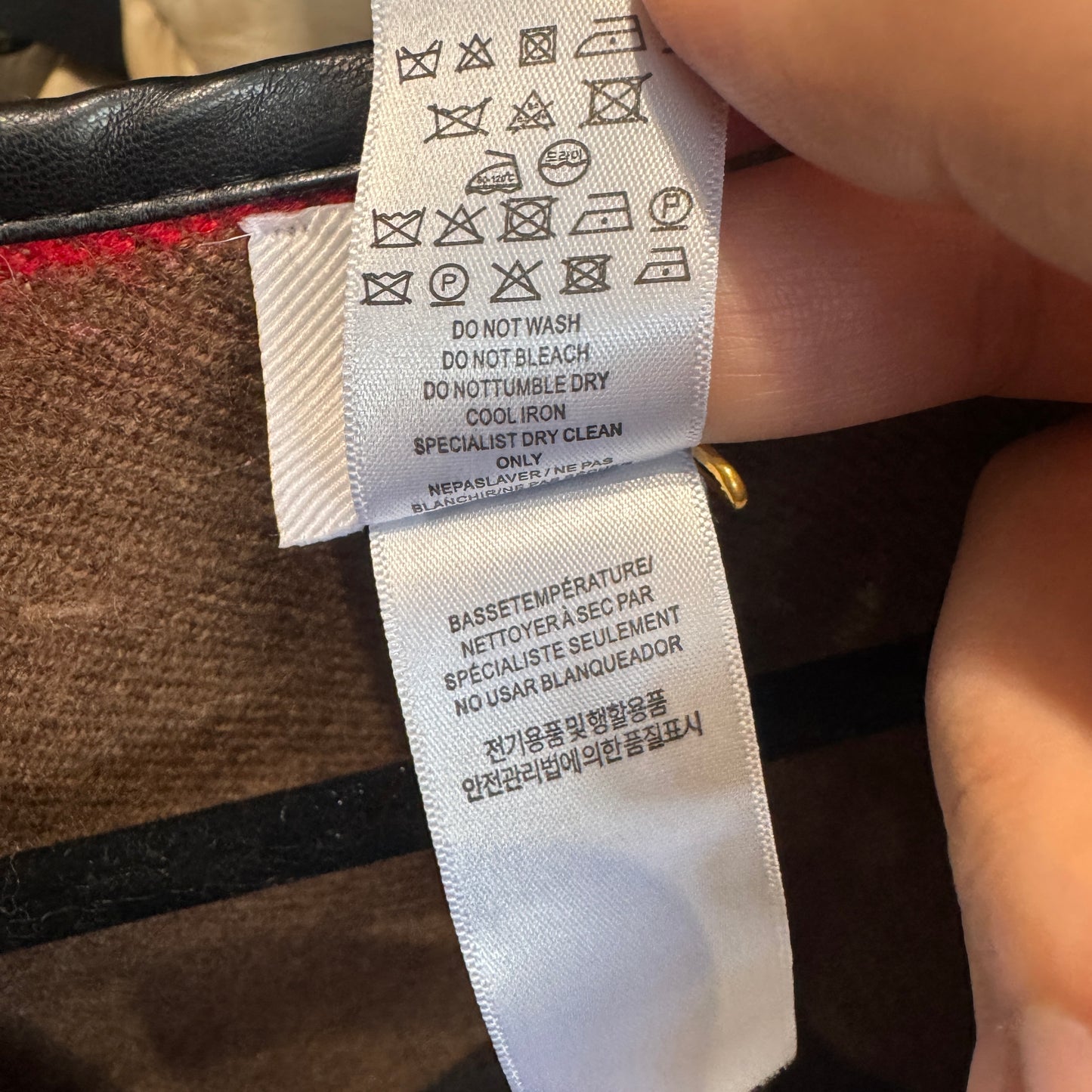 Burberry Gallant Knight Wool Cape with Leather Trim