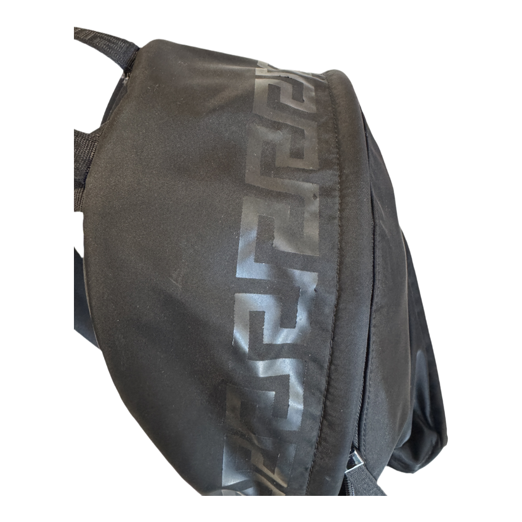 VERSACE La Greca 90's Logo black Nylon Backpack