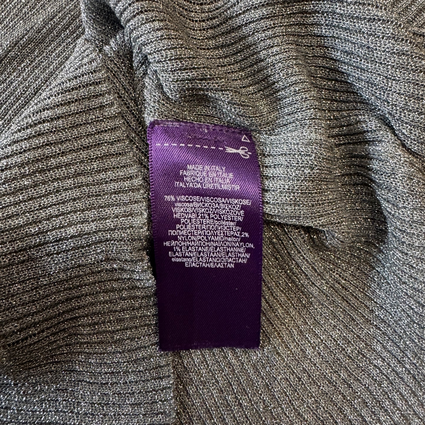 Ralph Lauren Purple Label Silver Shimmer Sweater M