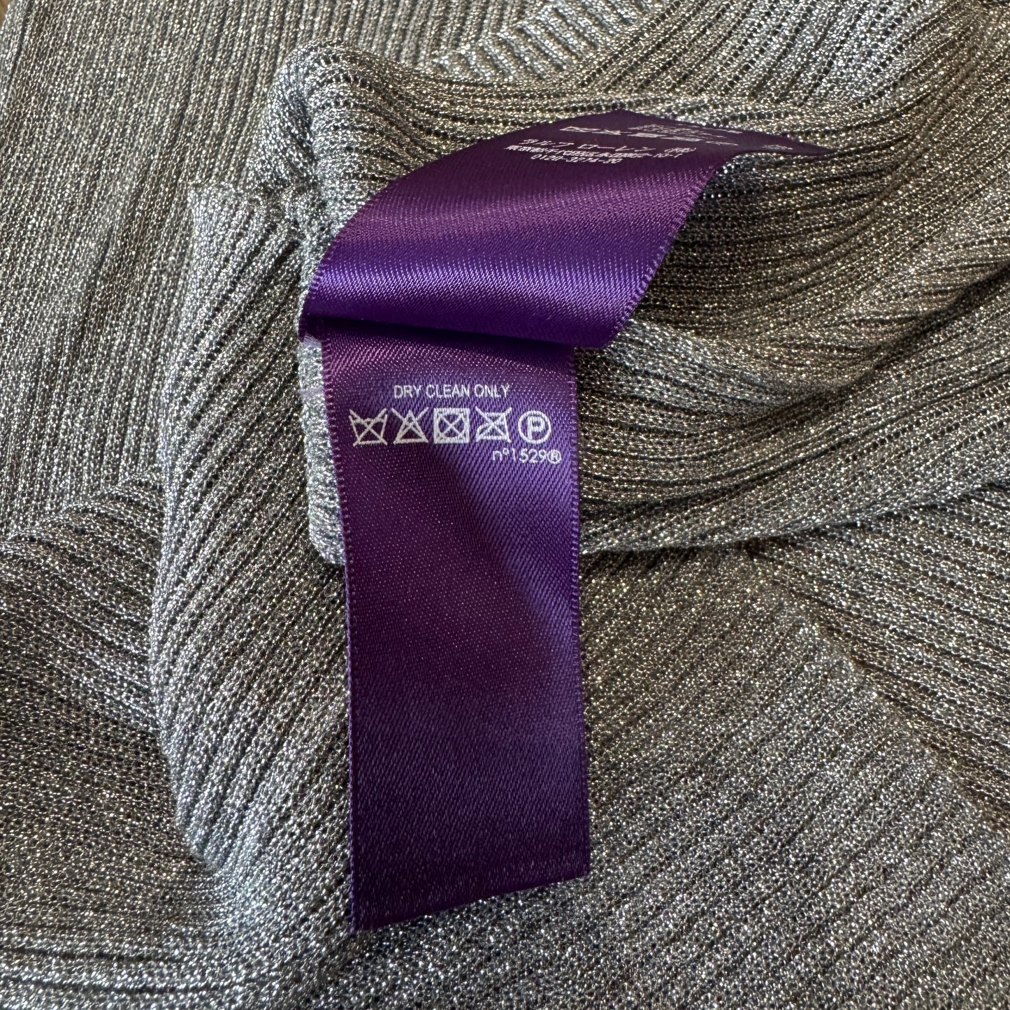 Ralph Lauren Purple Label Silver Shimmer Sweater M