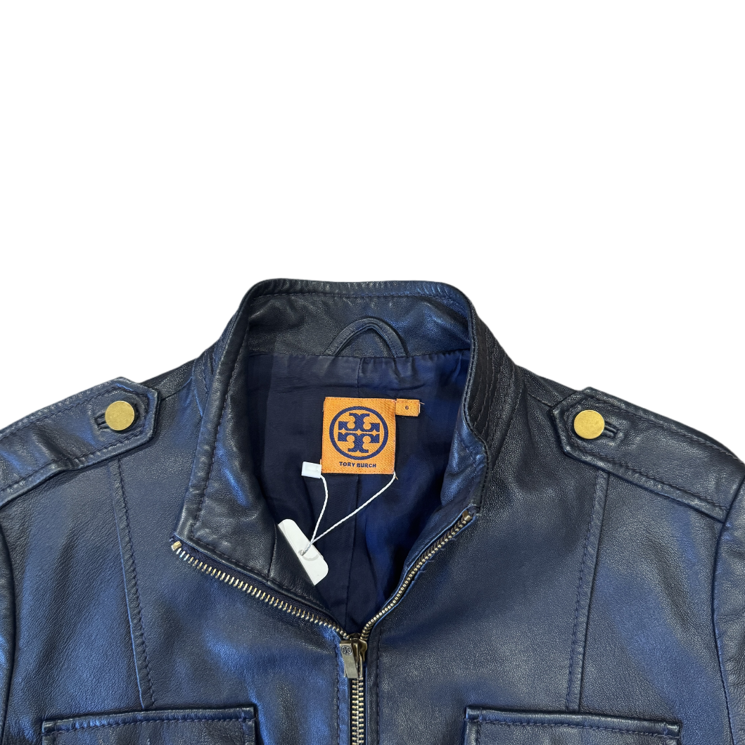 Tory Burch Sergeant Pepper Leather Jacket Size 6