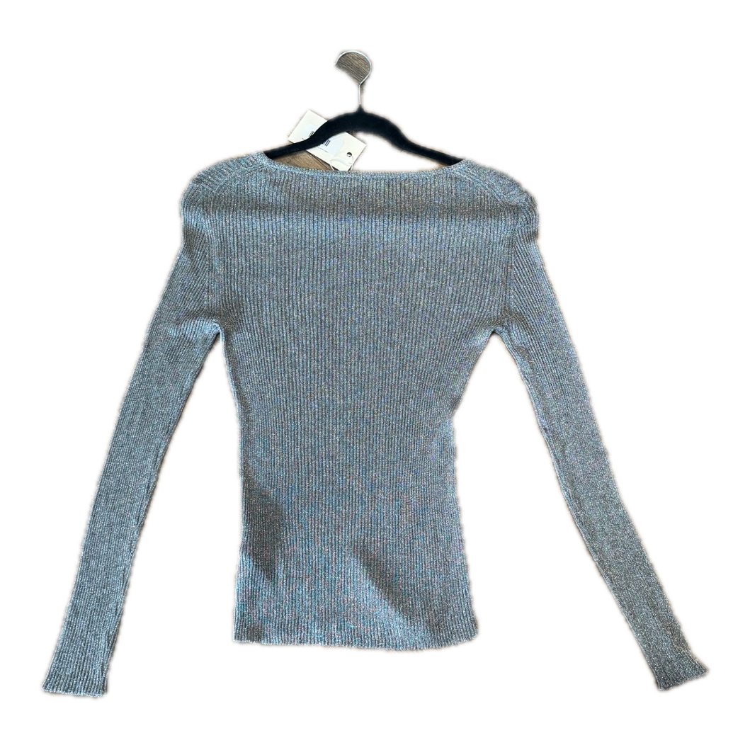 Ralph Lauren Purple Label Silver Shimmer Sweater M