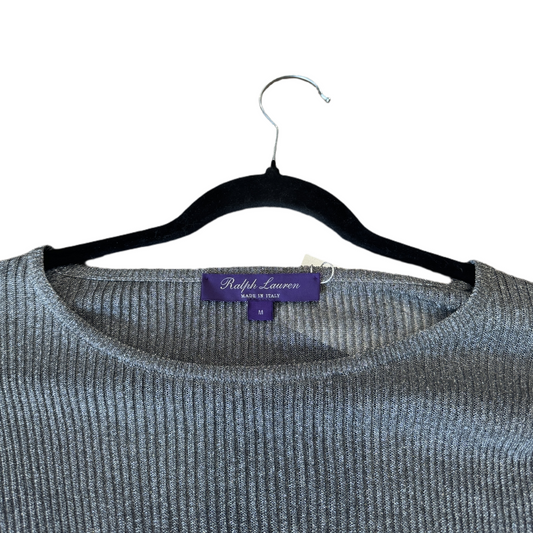 Ralph Lauren Purple Label Silver Shimmer Sweater M