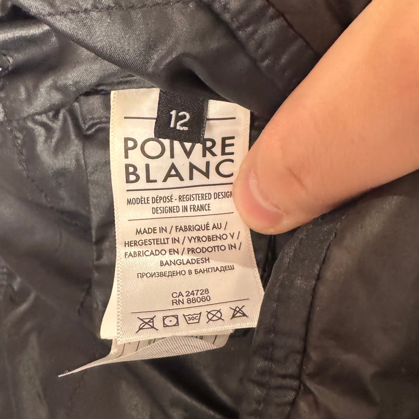 Poivre Blanc Padded Gilted Mid Layer Vest Size 12