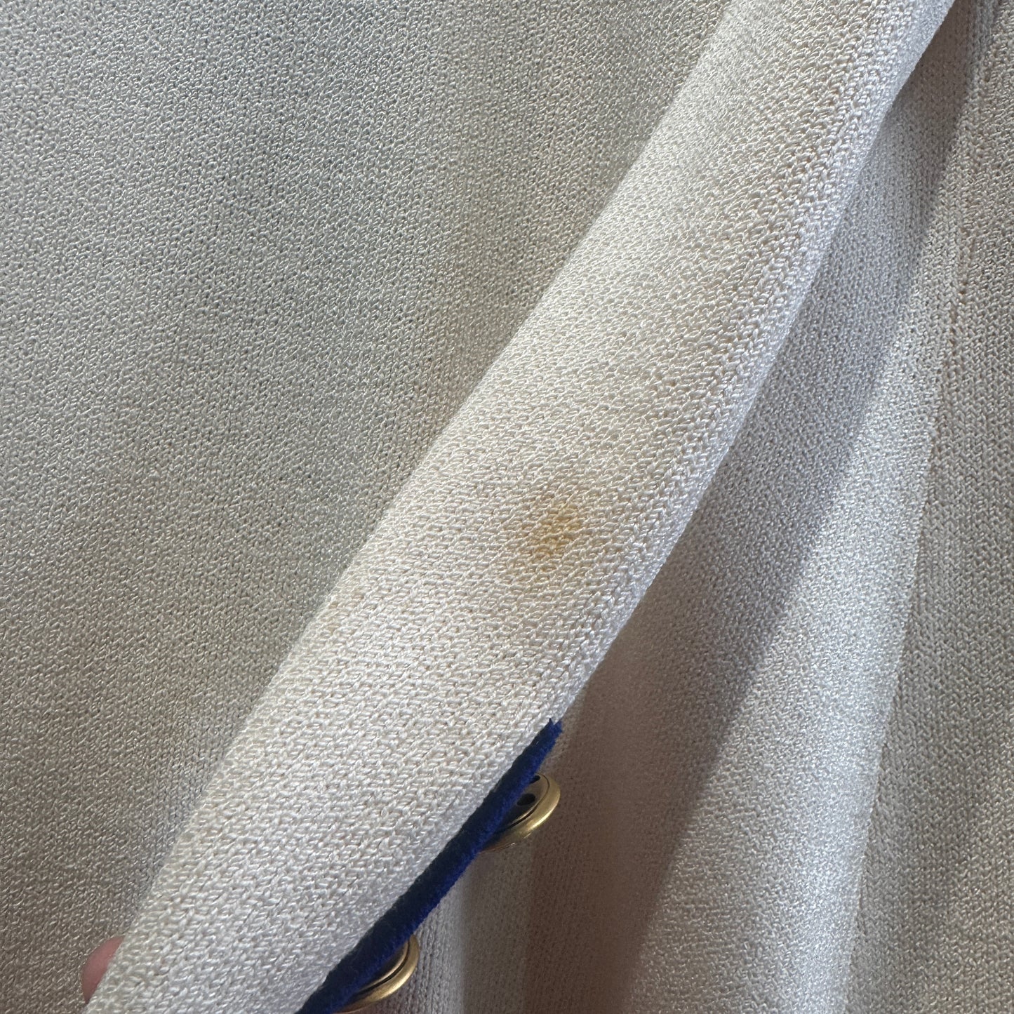 St. John Vtg 3 PC Set Cream/Blue Trim Gold Buttons