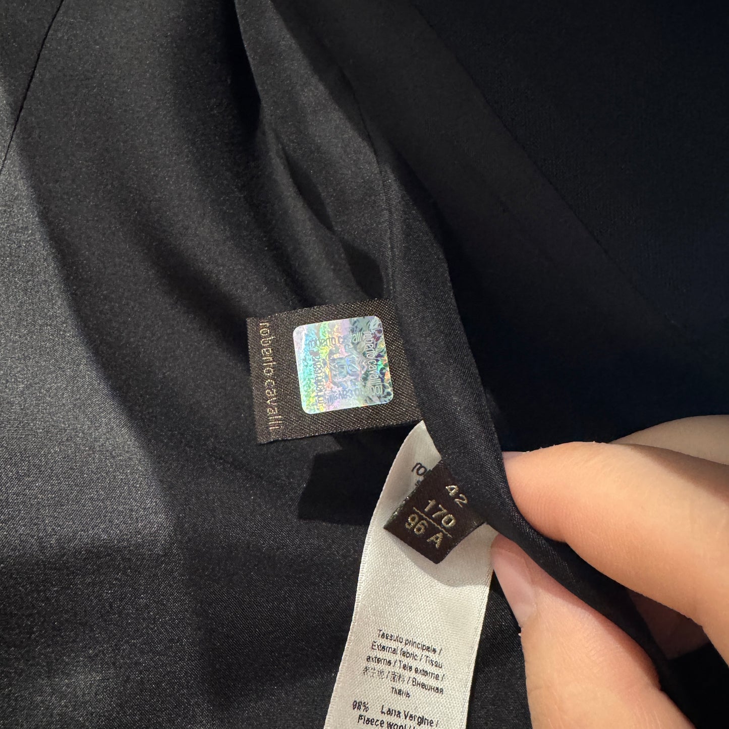 Roberto Cavalli Black Blazer Size 42
