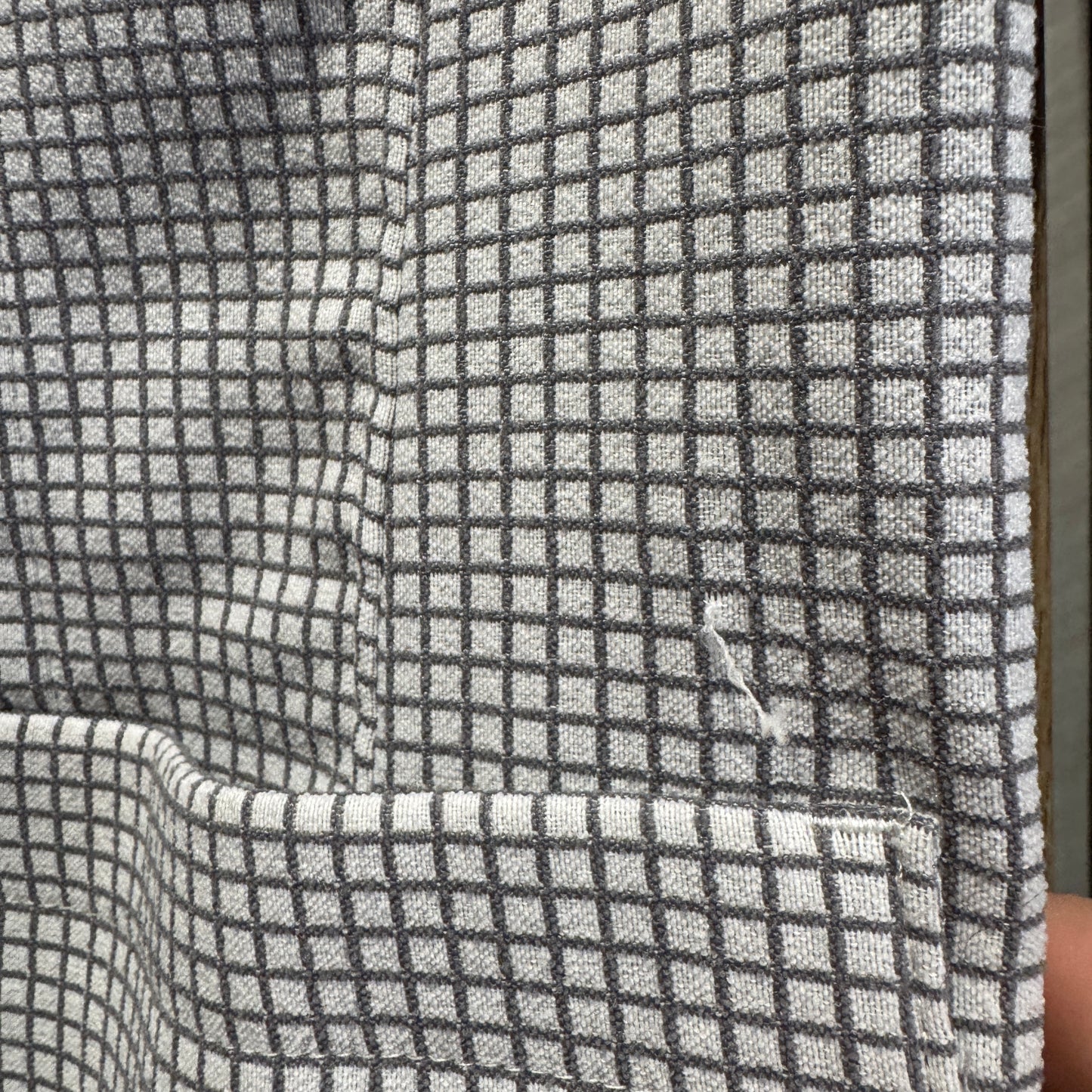 Max Studio White/Grey Pinstripe Single Button Blazer